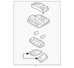 Genuine Kia Map Lamp Assembly 92810-2T01287. Fixed Price $136.71.