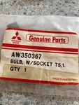 Oem Genuine Mitsubishi AW350367 Bulb, Instrument Panel W/socket T5. Fixed Price $8.49.