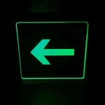 Arrow Signal Light 4.5" Green Led Wall Aluminum Emergency Exit. Fixed Price $9.99.