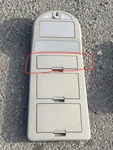 2004-12 Infiniti QX56 Nissan Armada Titan Overhead Console Cubby Only Marked. Fixed Price $37.95.