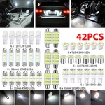 Car Interior Combo Led Map Dome Door Trunk License Plate Light Bulbs White 42PCS. Fixed Price $7.99.