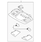 Genuine Nissan Map Lamp Assembly 26430-1EA6A. Fixed Price $208.10.