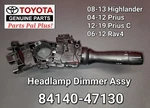 Toyota Headlight Dimmer Turn Signal Switch 84140-47130 Highlander Prius RAV4. Fixed Price $44.98.