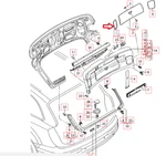 Audi Q7 Rear Left Side Tailgate Light Fog Cover 4L08676574PK. Fixed Price $54.09.