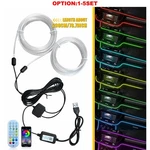 Rgb Led Car Interior Fiber Optic Neon Wire Strip Atmosphere Light Kit App 4M. Fixed Price $152.18.