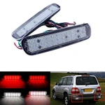 2X Clear Bumper Reflector Led Reverse Tail Brake Lights For Land Cruiser 1998-07. Fixed Price $25.60.