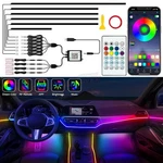 Dream Color Acrylic Neon Interior Usb Car Ambient Light Kit 10 IN1 Music Dynamic. Fixed Price $42.35.