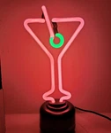 Lite Fx Martini Neon Light Approx 10" Tall - Real. Fixed Price $49.99.