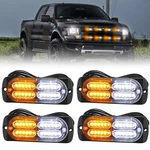 4PCS Led Amber White Strobe Warning Lights For Trucks 12V-24V Grille Lamps. Fixed Price $39.99.