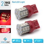2X 7443/7444 Dual Filament Led 3528 Chip 45-SMD Red Brake Tail Stop Light Bulb. Fixed Price $8.09.