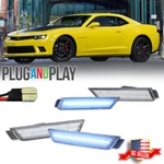 Fits 10-15 Chevrolet Camaro Ice Blue Led Front + Rear Side Marker Lights Clear. Fixed Price $44.99.