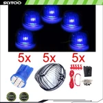 5PCS Smoke Lens Cab Marker Top Light 3020 Blue Led Bulbs + Wiring Pack For Gmc. Fixed Price $16.34.