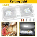 Universal Car Vehicle Interior Double Dome Light Roof Ceiling Lamp White 12V. Fixed Price $14.99.