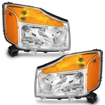 Weelmoto For 2004-2015 Nissan Titan /05-07 Armada Chrome Headlights Lamps Pair. Fixed Price $94.88.