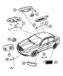 Genuine Mopar Courtesy Lamp 68101617AA. Fixed Price $13.54.
