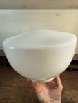 Milk Glass Schoolhouse Lamp Shade Electric Bulb Cover. Fixed Price $5.00.