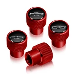Chevrolet Black Logo Red Aluminum Tire Valve Stem Caps. Fixed Price $22.99.
