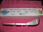 1966 Chevy Impala New Lh Tail Light Lens In Box Trim Parts. Free 30 Day Return. Fixed Price $40.00.