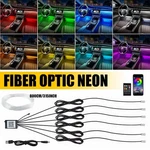 8M 26FT Rgb Led Car Interior Fiber Optic Neon Strip Atmosphere Light Kit App Usa. Fixed Price $29.44.