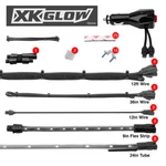 Xkglow Interior + Underglow Led Accent Light Kit 12 Piece Single Color. Fixed Price $107.99.