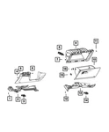 Genuine Mopar Foot Well Lamp 68593332AB. Fixed Price $18.48.