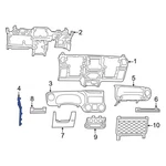 For Jeep Wrangler Jk 2018 1PJ31VT9AD Left Instrument Panel Side Cover. Fixed Price $81.08.