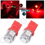 2PCS Red T10 5050-5SMD W5W 194 168 Led Bulb Car Instrument Cluster Lights Lamp. Fixed Price $8.99.