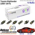 13 Bulbs Led Interior Light Kit Cool White For Toyota Highlander XU40 2007-2014. Fixed Price $28.08.