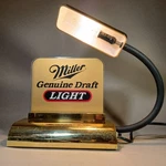 Miller Genuine Draft Light Lite Cash Register Lamp Desk Bar Beer Mgd Gold. Fixed Price $24.64.