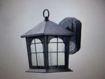 Home Decorators Brimfield 9 In Aged Iron 1 Light Outdoor Lantern Sheedy Shade. Fixed Price $36.95.
