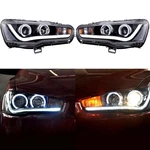 Mitsubishi Lancer 2008-2017 Headlights Black Housing Amber Reflector Clear Lens. Fixed Price $409.99.
