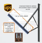Fits Dometic 9100/9200 Power Rv Awning Replacement Front Channel 64.25IN Black. Fixed Price $199.99.