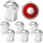 Samikiva Brass Rubber Seal Tire Valve Stem Caps, Chrome Round Top (8 Pack). Fixed Price $14.90.