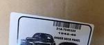 Rolled That Mounts Under The Trunk Lid Panel Ford 1942 47 21A-7040320. Fixed Price $115.00.