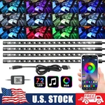 4X Rgb 72 Led Car Interior Floor Light Strips Usb With Bluetooth App Control. Fixed Price $11.95.