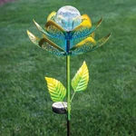Solar Led Lotus Flower Kinetic Garden Wind Spinner Stake Outdoor Yard Art Decor. Fixed Price $62.98.