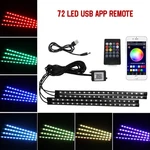 Rgb Led Usb Car Interior Floor Atmosphere Light Strips Wireless Remote Control. Fixed Price $15.89.