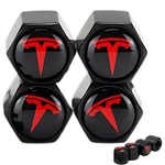 Tactilian Red Tire Valve Stem Caps For 4 Pack, Tesla. Fixed Price $14.36.