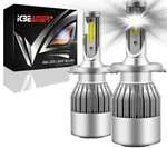 Icbeamer 72W H4 Led Cob Direct Plugin Canbus Super White 6000K Lights Bulbs P11. Fixed Price $12.99.