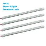 4PCS 12V Led Interior Bar,super Bright Strip Lights W/switch. Fixed Price $18.99.