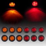 12- Amber Red Round 2.5" 4 Led Clearance Side Marker Lights Trailer Tail Lamps. Fixed Price $34.78.