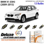 12 Bulbs Led Interior Light Kit For Bmw X1 E84 2009-2015 White Dome. Fixed Price $26.52.