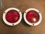 Vintage Kd Recess Lights White Plastic Base New Pair Dated 1975. Fixed Price $34.99.