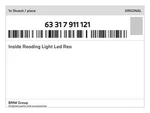 Genuine Bmw Inside Reading Light Led 63-31-7-911-121 New. Fixed Price $93.05.